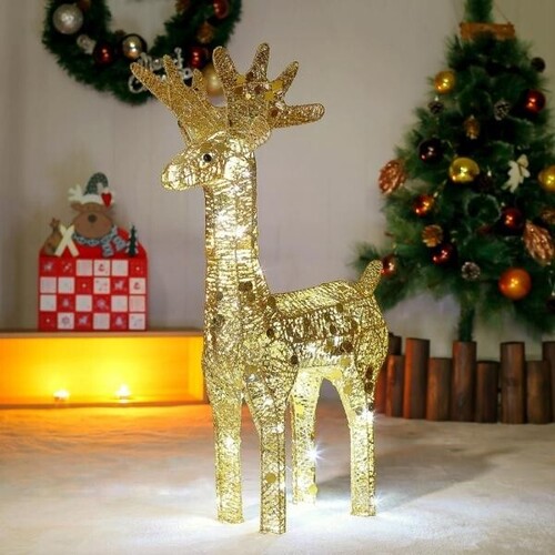 LED 골드 반짝이 사슴 크리스마스 사슴장식(50cm)