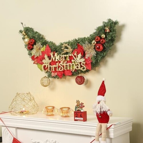 크리스마스 인테리어 스카치 가랜드 벽 트리(120cm)