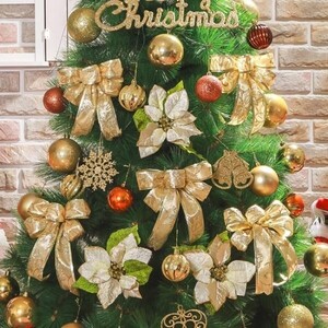 크리스마스 골드리본 방울 트리 장식세트(150cm트리용)