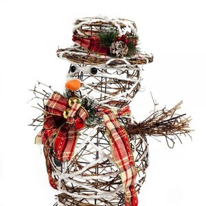 크리스마스 매장 장식 컨츄리 넝쿨 나무 눈사람(50cm)