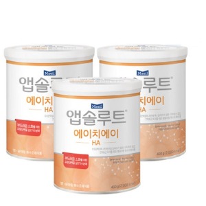 매일유업 특수분유 유단백 알레르기 알러지분유 앱솔루트 에이치에이HA 400gx3캔 한국