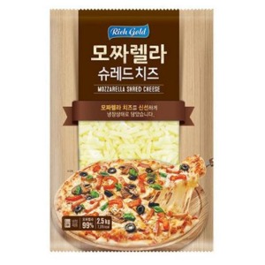 동서 리치골드 모짜렐라 슈레드 치즈 2.5kg 맛있는 치즈 간식 안주 피자 간단한 요리 가정 대용량